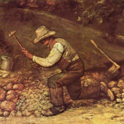 Unique 'The Stone Breaker' Inspired Oil Painting by Dafen Village Artists - Ideal for Those Searching for Authentic Realist Genre Paintings with Social Relevance