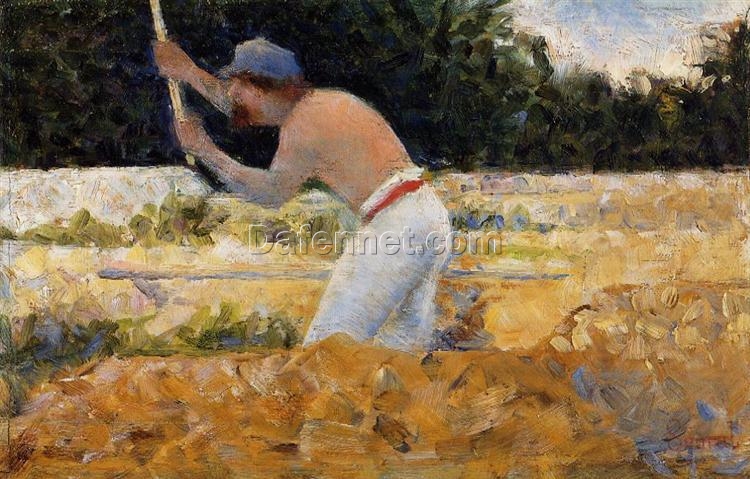 High-Resolution Print Inspired by Georges Seurat’s ‘The Stone Breaker’ – An Affordable Way to Adorn Your Space with Post-Impressionist Genre Art from Dafen Village