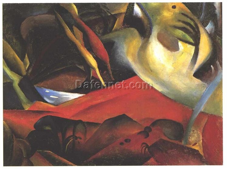 Dafen Village Presents: August Macke’s ‘The Storm’ (1911) Reproduction – Expressionist Landscape Oil on Canvas for Art Collectors