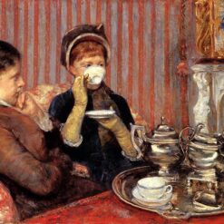Exquisite Handmade Replica of Mary Cassatt's 'The Tea' - Impressionist Portrait Oil on Canvas from Dafen Village Artisans