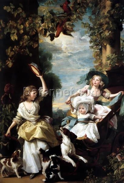 Museum-Quality Replica of “The Three Youngest Daughters of George III” INSPIRED BY John Singleton Copley’s 1785 Neoclassical Masterpiece