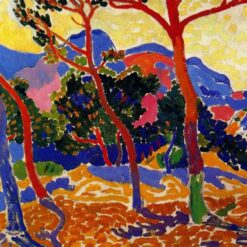 The Trees" in the Style of Andre Derain's c.1906 Fauvist and Neo-Impressionist Work - Handmade Oil Painting from Dafen Village for Art Collectors