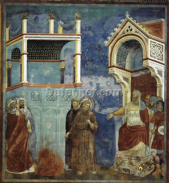 The Trial by Fire” by Giotto – Proto Renaissance Fresco in the Basilica of St. Francis