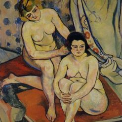 Exquisite Hand - Painted Oil - "The Two Bathers" Inspired by Valadon - Dafen Village's Artistic Tribute
