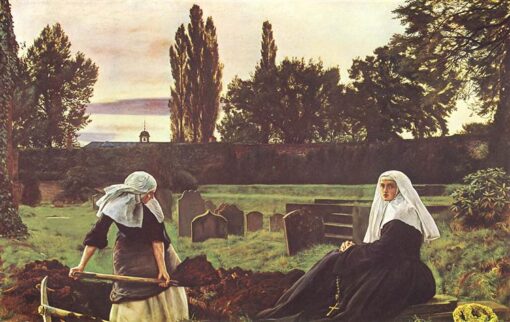 Exquisite Hand – Painted Replica of John Everett Millais’ “The Vale Of Rest” (1858 – 1859) – High – Quality Realist Genre Oil Painting from Dafen Village Studios for Art Aficionados Searching for Timeless Masterpieces on Google
