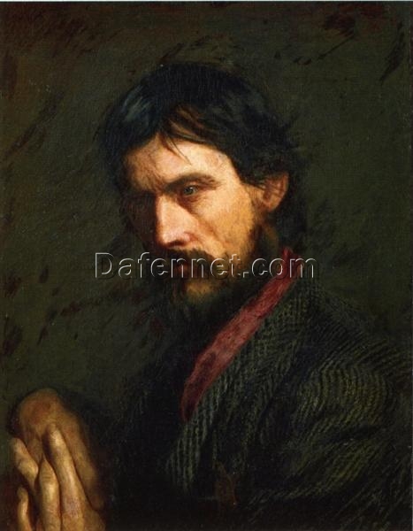 Hand-Painted Replica of Thomas Eakins’ “The Veteran (Portrait of Geo. Reynolds)” – Intimate Realist Portrait Oil Painting on Canvas from Dafen Village, Ideal for Art Lovers and History Buffs