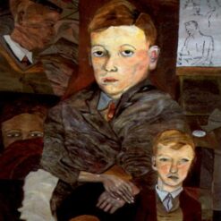 High - Quality Hand - Painted "The Village Boys" Inspired Surrealist Portrait Oil Painting from Dafen Village Studios for Home Decor