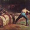 Custom-Sized Realist Genre Painting "The Wood Sawyers" Inspired by Jean-Francois Millet's 1850 - 1852 Masterpiece - Handmade in Dafen Village