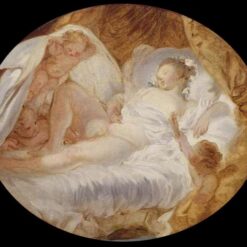 Unique Wall Art: Dafen Village's Artistic Rendition of “The Zenith (Le Feu aux Poudres)” in Rococo Style for Interior Enhancement