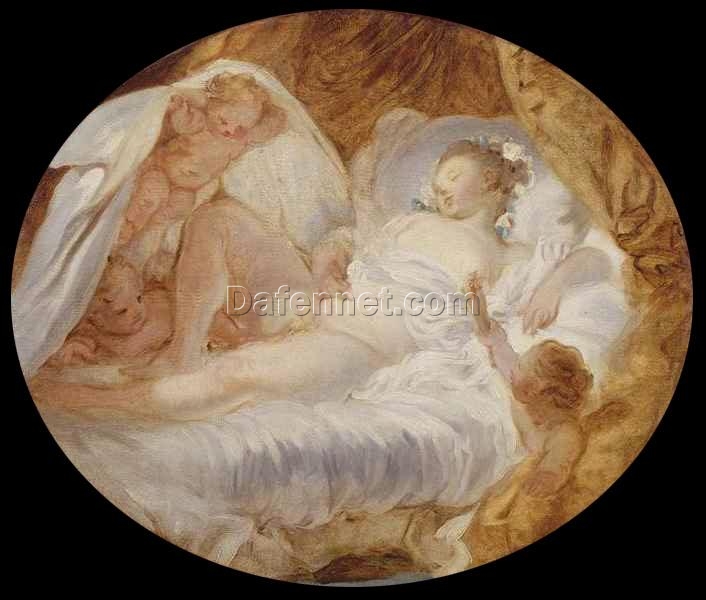 Unique Wall Art: Dafen Village’s Artistic Rendition of “The Zenith (Le Feu aux Poudres)” in Rococo Style for Interior Enhancement