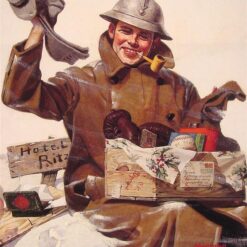 Dafen Village Replica - Norman Rockwell's 1917 'They Remembered Me' Regionalism Oil Painting