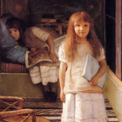 High-Resolution Print Inspired by Sir Lawrence Alma-Tadema's 'This is our Corner' (1872) - An Affordable Art Option from Dafen Village for Fans of Romantic Genre Paintings