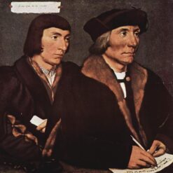 Exquisite 'Thomas Godsalve of Norwich and his Son, John' Inspired Oil on Panel - Embodying Northern Renaissance Spirit by Dafen Village Studio