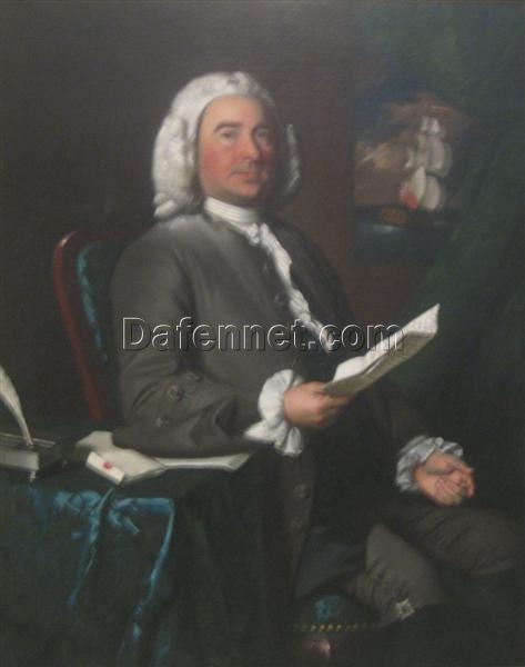 Dafen Village Hand-Painted Oil Canvas Replica: Thomas Greene INSPIRED BY John Singleton Copley’s 1758 Neoclassical Portrait Masterpiece