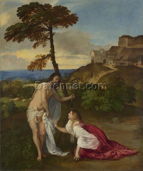 Do Not Touch Me (Noli me Tangere) Inspired by Titian – High Renaissance Religious Oil Painting from Da Fen Village Studio