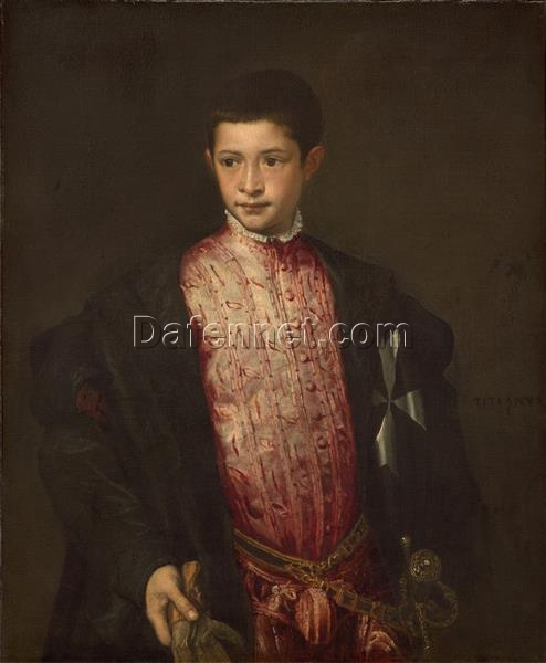 Titian’s Portrait of Ranuccio Farnese – 1542 Mannerist Oil Painting on Canvas