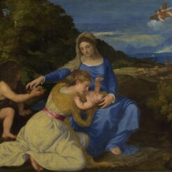 Titian’s Madonna Aldobrandini – Religious High Renaissance Oil Painting Reproduction by DaFen Village Studio