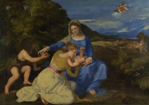 Titian’s Madonna Aldobrandini – Religious High Renaissance Oil Painting Reproduction by DaFen Village Studio