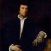 Renaissance Portrait Masterpiece – Man with a Glove by Titian – Handmade Oil Painting for Classic Interiors