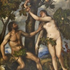 The Fall of Man Inspired by Titian – Mannerist Religious Oil Painting from Da Fen Village Studio