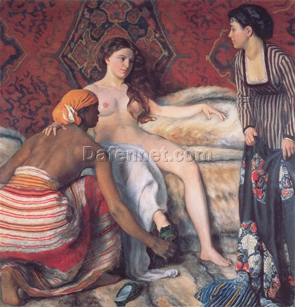 Hand-Painted Impressionist Nude Painting “Toilet” INSPIRED BY Frederic Bazille (1869 – 1870) – Exquisitely Crafted by Dafen Village Artisans for Art Connoisseurs