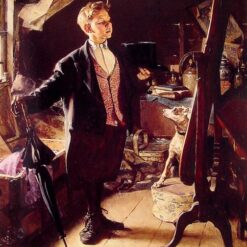 Dafen Village Studio's Exquisite Reproduction - Inspired by Norman Rockwell's 1923 Regionalism Genre Painting 'Top Hat and Tails' Oil on Canvas for Art Aficionados
