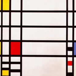 Authentic - Looking Reproduction of "Trafalgar Square" by Piet Mondrian Inspired by Neoplasticist Aesthetics for Interior Decorators