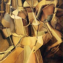 Exquisite Dafen Village Creation: 'Transition of Virgin into a Bride' Inspired by Marcel Duchamp (1912) - Cubist Figurative Oil Painting on Canvas