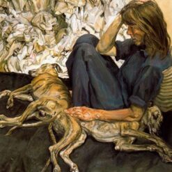 High - Quality Replica of Lucian Freud's 1986 - 1987 'Triple Portrait' - Expressionist Oil on Canvas