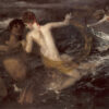 Symbolism-Inspired Reproduction: Arnold Böcklin’s Triton Carrying a Nereid on His Back Mythological Oil Painting