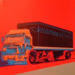 Unique Hand - painted 'Truck Announcement' Inspired by Andy Warhol's 1985 Pop Art Design, from Dafen Village Oil Painting Studio for Modern Art Lovers