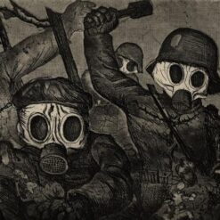 Customizable Reproduction of Otto Dix's "Stormtroops Advancing Under Gas" (1924) - Tailored Expressionist Battle Painting