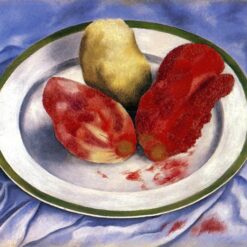 Custom Oil Painting Inspired by Frida Kahlo’s Tunas (Still Life with Prickly Pear Fruit) – Hand-Painted Naïve Art Reproduction from DaFen Village Studio | Mexican Still Life Fine Art for Home, Kitchen, and Gallery Décor