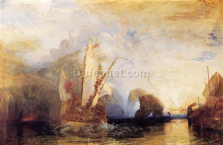 Epic Romantic Marina Masterpiece: ‘Ulysses Deriding Polyphemus’ by J.M.W. Turner (1829) – A National Gallery Gem