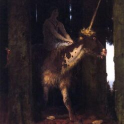 Eerie Symbolist Mythological Oil Artwork INSPIRED BY Böcklin’s Silence of the Forest