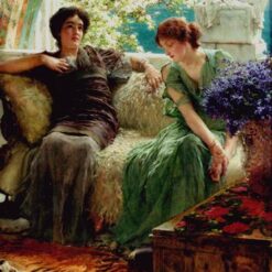 Hand - Painted Oil Painting on Canvas Inspired by Alma - Tadema's Unwelcome Confidences - Direct from Dafen Village Studio