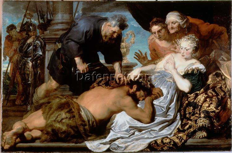 Unique Wall Art: Dafen Village’s Artistic Rendition INSPIRED BY “Samson and Delilah” by Anthony van Dyck in Baroque Style for Interior Transformation