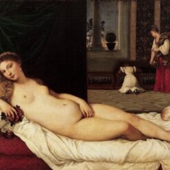 High Renaissance Mythological Art – Venus of Urbino Inspired by Titian for Custom Home Décor