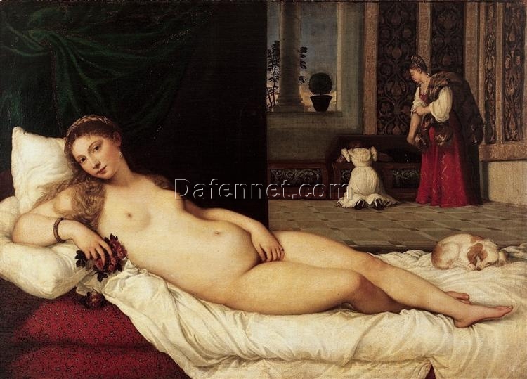 High Renaissance Mythological Art – Venus of Urbino Inspired by Titian for Custom Home Décor