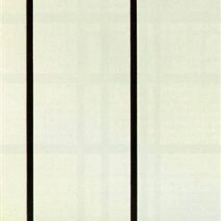 Authentic - Looking Reproduction of "Vertical Composition with Blue and White" by Piet Mondrian Inspired by Neoplasticist Aesthetics for Interior Decorators