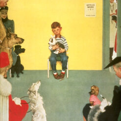 Dafen Village Studio's Exquisite Reproduction - Inspired by Norman Rockwell's 1952 Regionalism Genre Painting 'Veterinarian' Oil on Canvas for Art Aficionados