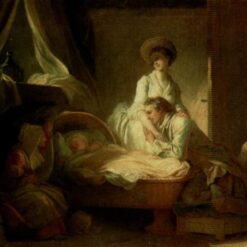 Collector's Delight: Dafen Village's “Visit to the nurse” Inspired High-Quality Rococo Genre Oil Painting