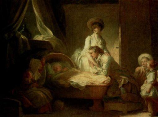 Collector’s Delight: Dafen Village’s “Visit to the nurse” Inspired High-Quality Rococo Genre Oil Painting