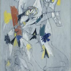 High - Quality Replica of Arshile Gorky's c.1943 'Waterfall' Surrealist Abstract Oil Painting for Office Spaces and Art Galleries