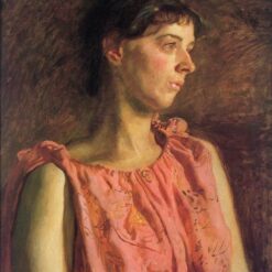 Authentic-Looking Realist Portrait "Weda Cook" (1891) by Thomas Eakins - Dafen Village Creation, Oil Painting for Home and Office Spaces, Adored by Art Aficionados and Those Who Appreciate the Art of Capturing Essence