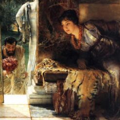 Inspired by Sir Lawrence Alma - Tadema's 'Welcome Footsteps' (1883) - Romantic Genre Oil Painting, Dafen Village Reproduction Ideal for Home and Office Decor with Precise 54.6 x 41.9 cm Size