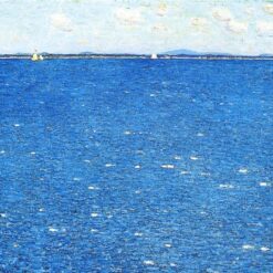 Hand-Painted Replica of Childe Hassam's "West Wind, Appledore" (1904) - Captivating Impressionist Marina Oil Painting on Canvas from Dafen Village for Art Lovers and Maritime Aesthetic Enthusiasts