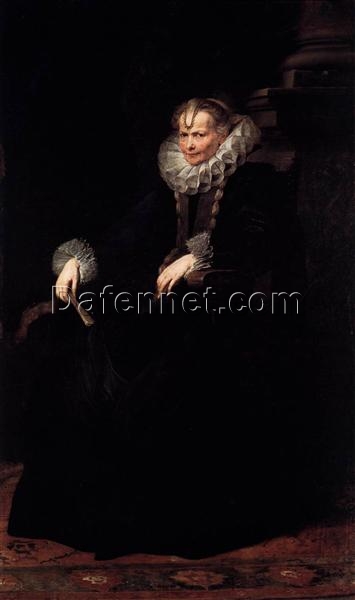 Handmade in Dafen Village – “Wife of an Aristocratic Genoese” by Van Dyck Inspired Painting