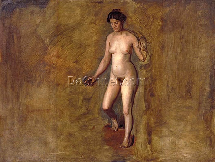 Exquisite Hand – Painted Oil Canvas Representation of Thomas Eakins’ 1908 ‘William Rush’s Model’ – Created in Dafen Village