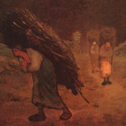 Custom - Sized Realist Genre Painting "Winter: The Faggot Gatherers" Inspired by Jean - Francois Millet's 1868 - 1875 Masterpiece - Handmade in Dafen Village to Suit Your Space